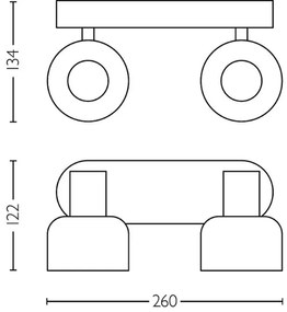Spot Philips SLEET 2xE14/25W/230V