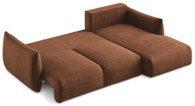 Colțar teracotă extensibil (cu colț pe partea dreaptă/cu șezlong) Leila – Makamii