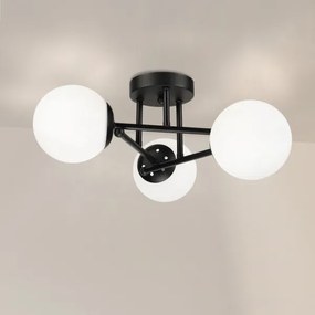 Brilagi - Lustru aplicat de tavan MALIVA 3xE14/15W/230V negru/alb