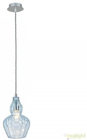 Pendul modern din sticla Eustoma, albastru deschis MYMOD238-PL-01-BL