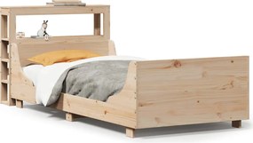 vidaXL Cadru de pat fără saltea, 75x190 cm, lemn masiv de pin