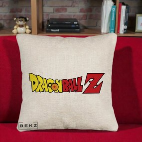 Perna Personalizata Dragon Ball Z Clasic, 40x40 cm, Bej Canapea, Husa Detasabila, Perna Inclusa, BEKZ®