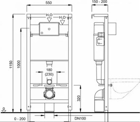 Set rezervor WC incastrat Liv Jog si clapeta alb mat Selenite Duo Alb mat