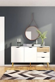 Comoda alba OSLO 75381 cu 3 sertare