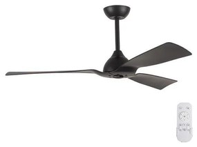 Ventilator de tavan pentru baie d. 132 cm IP44 negru + telecomandă