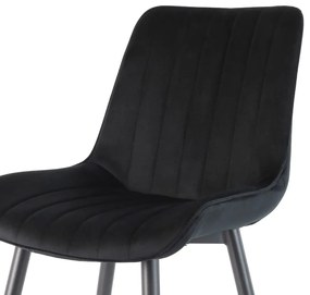 Scaun de bucaterie Rowena, negru