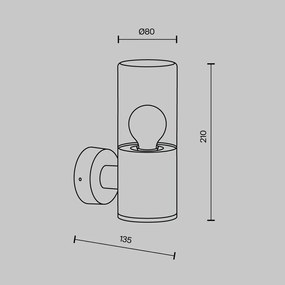 Aplica de perete iluminat exterior IP54 Amas 1L