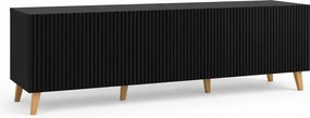 Comoda TV mare PAFOS, negru, PAL laminat, 200x40x52 cm