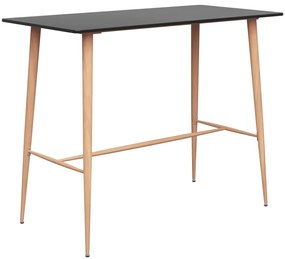 vidaXL Masă de bar, negru, 120 x 60 x 105 cm