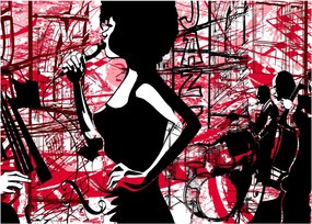 Tablou pe sticlă - Jazz (70x50 cm)