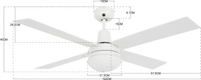 Lucci Air 210339 - Ventilator de tavan AIRFUSION QUEST 1xE27/60W/230V lemn + DO