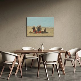 Tablou - Eugène Boudin, Women on the Beach at Berck, reproducere (70x50 cm)
