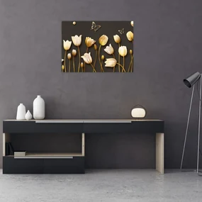 Tablou - Lalele - abstract (70x50 cm), în 40 de alte dimensiuni noi