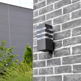 Aplică de perete LED RGBW reglabilă de exterior TEKSAS 1xE27/12W/230V IP44 antracit