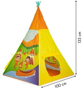 Cort Teepee, casă indiană pentru copii 100 x 135 cm