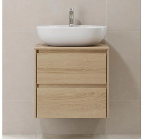 Dulap de baie TRONDHEIM 60 cm pentru chiuvetă, stejar