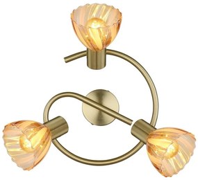 Plafoniera metal alama sticla chihlimbar ZACHERY 3L