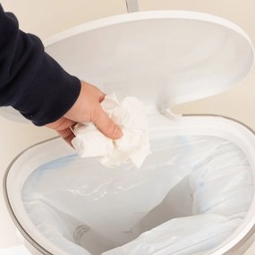 Coș de gunoi alb cu pedală din plastic 50 l – Addis