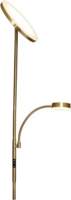 Lampă de podea LED reglabilă NORA, 25W/230V (2200/3000/4000K) + LED 5W 3000K, auriu, cu telecomandă