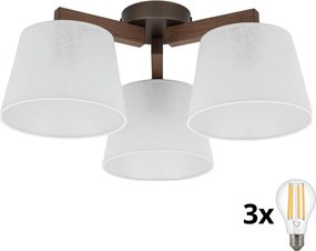 BRILAGI - LED Lustră aplicată LATTE 3xE27/15W/230V pin/alb