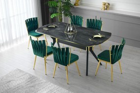 Set de scaune de sufragerie Kusakli Green, 2bucăți