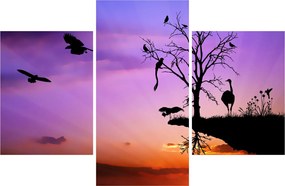 Tablou - Siluetele animalelor (90x60 cm)