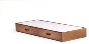 Sertar pat din pal, pentru copii, Pirate Large Maro, l193xA95xH24 cm