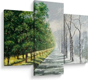 Tablou - Iarna versus vara (90x60 cm)