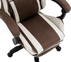 Scaun de birou/gaming, maro/alb, HOSPO