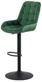 Scaun Bar Catifea ABS 145 Verde - Confortabil, Reglabil, Stabil