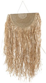 DECORAȚIUNE EVANTAI DIN IARBĂ DE MARE CU FRANJURI LUNGI HANDMADE