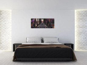 Tablou cu pod de cale ferată (120x50 cm)