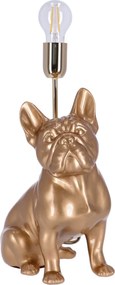 Lampa ceramica Bulldog auriu h 35 cm