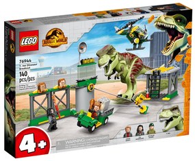 Set de construit LEGO   Jurassic World, Evadarea dinozaurului T.rex, 140 piese