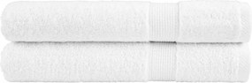vidaXL Prosoape premium, SOLUND 2 buc alb 100x200cm 600gsm