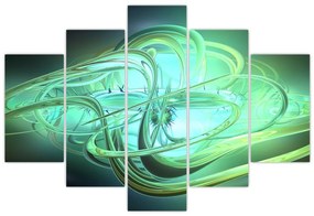 Tabloul cu abstracție verde (150x105 cm)