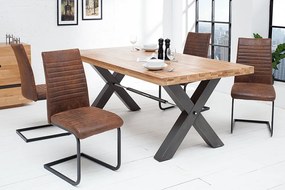 Set de 2 scaune Appartment, microfibra maro antic A-39377 VC