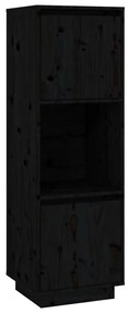 Dulap inalt, negru, 38x35x117 cm, lemn masiv de pin 1, Negru