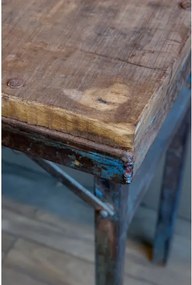 Consola natur din lemn reciclat cu picioare de metal 106x53x75 cm, „Grimaud"