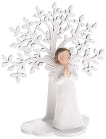 Decorațiune Înger rugându-se, cu copac, 15 cm
