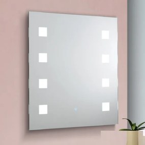 Oglinda baie cu iluminat LED dimabil, protectie IP44 Fame 60x65cm