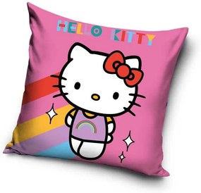 Hello Kitty Rainbow pernă decorativă 40x40 cm Catifea