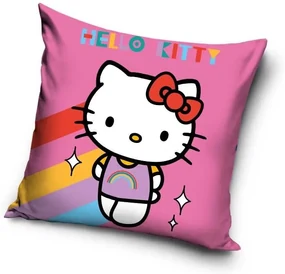 Hello Kitty Rainbow pernă decorativă 40x40 cm Catifea