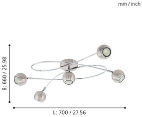 Eglo 94251 - LED Lampa spot LOCANDA 5xGU10-LED/3W/230V