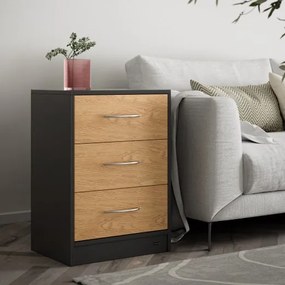 Deuba Noptiera Eloise 54x39x28cm - lemn/gri