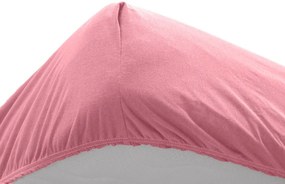 Cearsaf impermeabil JERSEY 80x160 cm roz