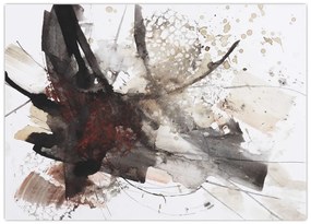 Tablou pe sticlă cu pictură abstactă (70x50 cm)
