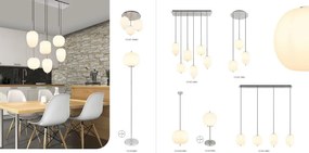 Pendul design modern Blacky I nickel, opal