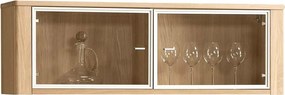 Dulap lemn masiv suspendat Hugo Stejar Deschis, 123.5 × 35 × 40.8 cm