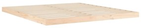 Cadru de pat Super King 6FT, 180x200 cm, lemn masiv de pin Maro, 180 x 200 cm